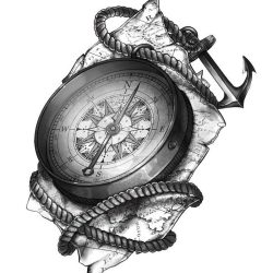 Compass Tattoo Drawing Photo