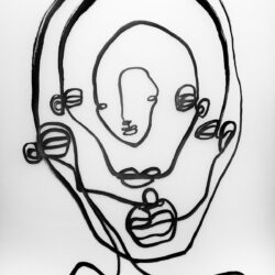 Continuous Line Drawing Sketch