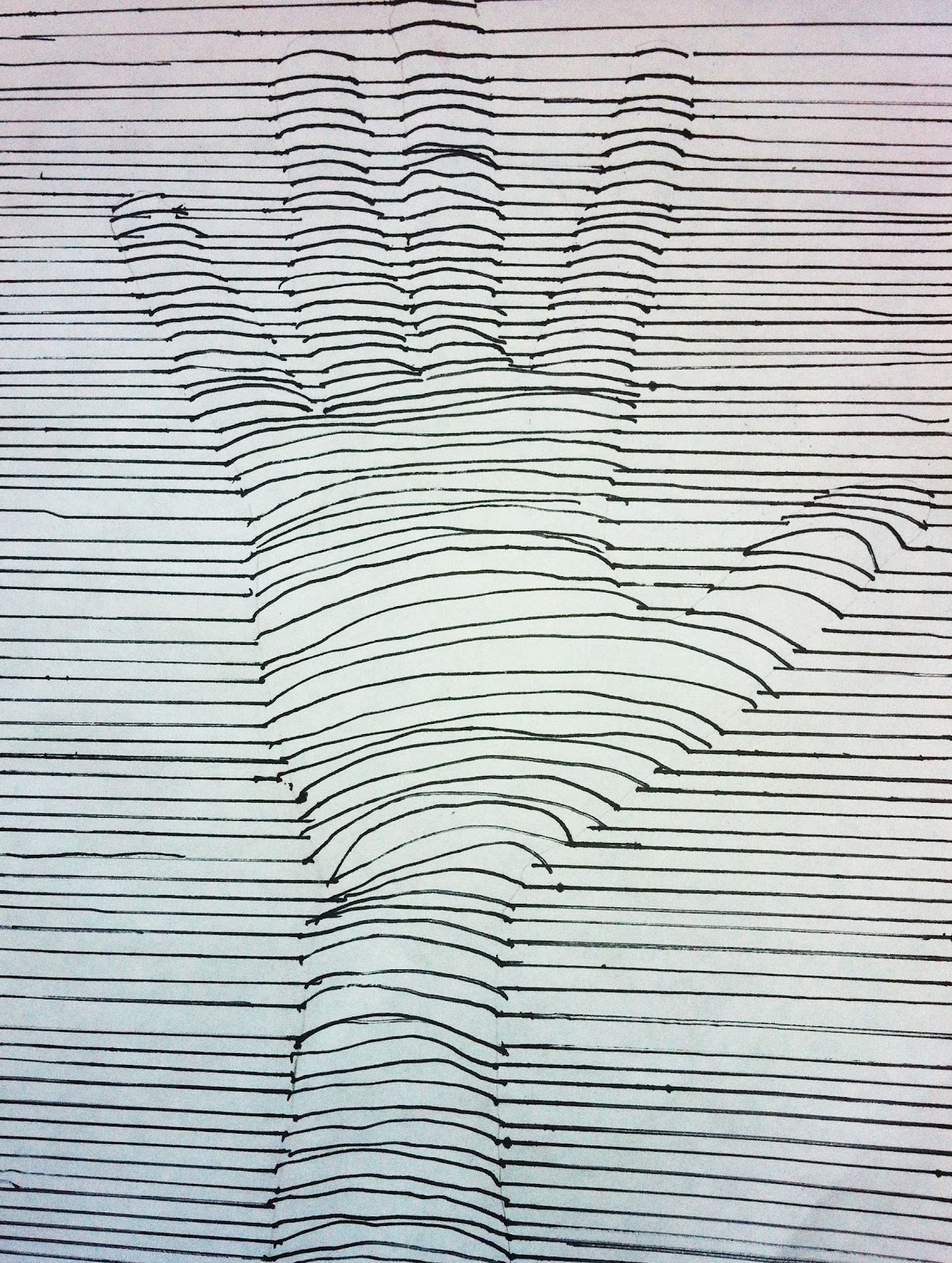 Contour Line Drawing Hand drawn