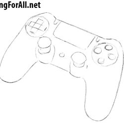 Controller Drawing Realistic Sketch