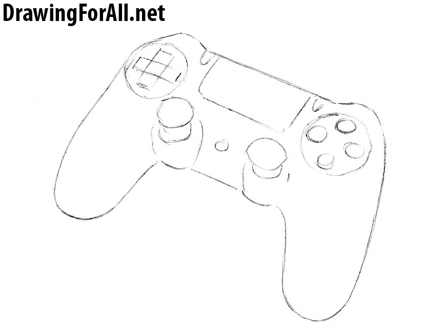 Controller Drawing Realistic Sketch