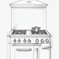 Cooker Drawing Sketch Picture