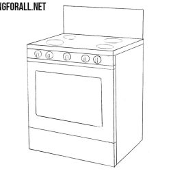 Cooker Drawing Stunning Sketch