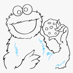 Cookie Monster Drawing Realistic Sketch