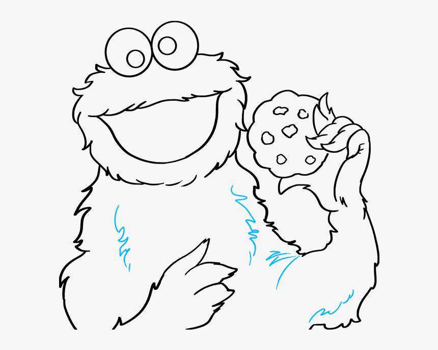 Cookie Monster Drawing Realistic Sketch