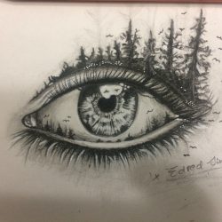 Cool Eyes Drawing Art