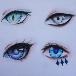 Cool Eyes Drawing Intricate Artwork