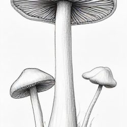 Cool Mushroom Drawing Art Sketch Image