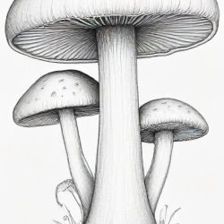 Cool Mushroom Drawing Sketch Photo