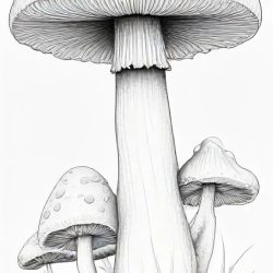 Cool Mushroom Drawing Sketch Picture