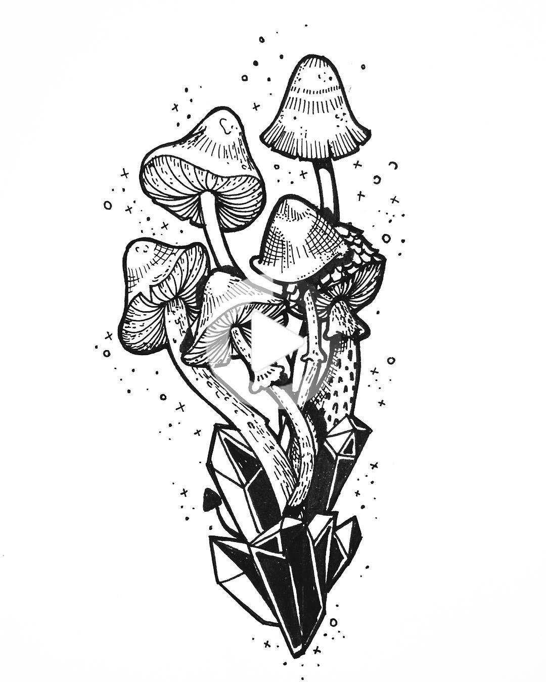 Cool Mushroom Drawing