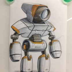 Cool Robot Drawing Intricate Artwork