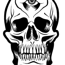 Cool Skull Drawing Intricate Artwork