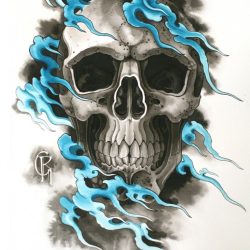 Cool Skull Drawing Modern Sketch