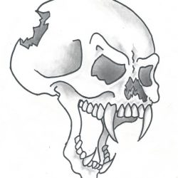 Cool Skull Drawing Realistic Sketch