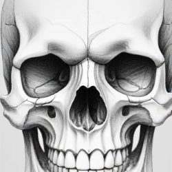 Cool Skull Drawing Sketch Image