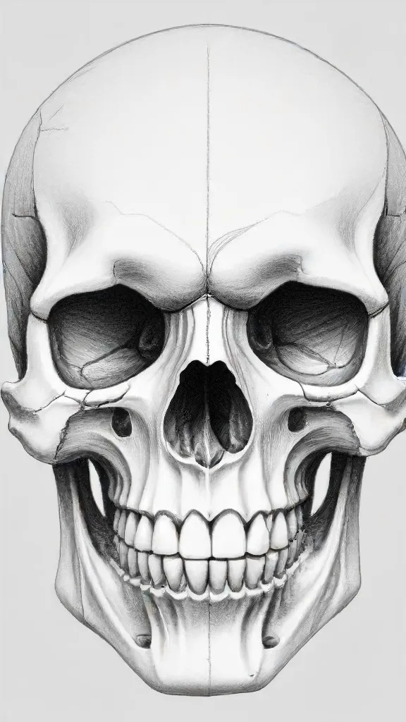Cool Skull Drawing Sketch Image