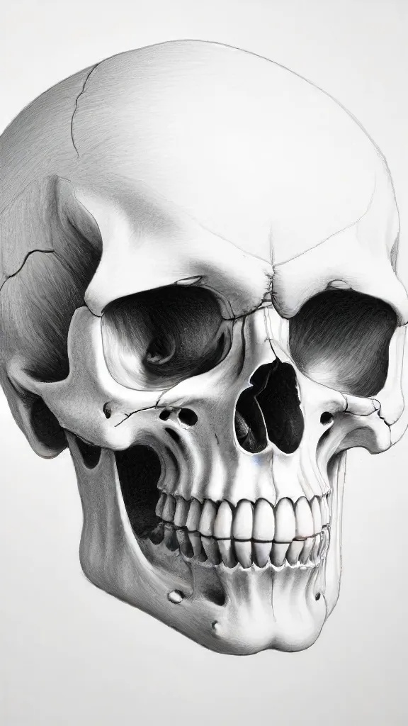 Cool Skull Drawing Sketch Photo