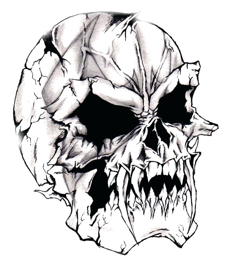 Cool Skull Drawing