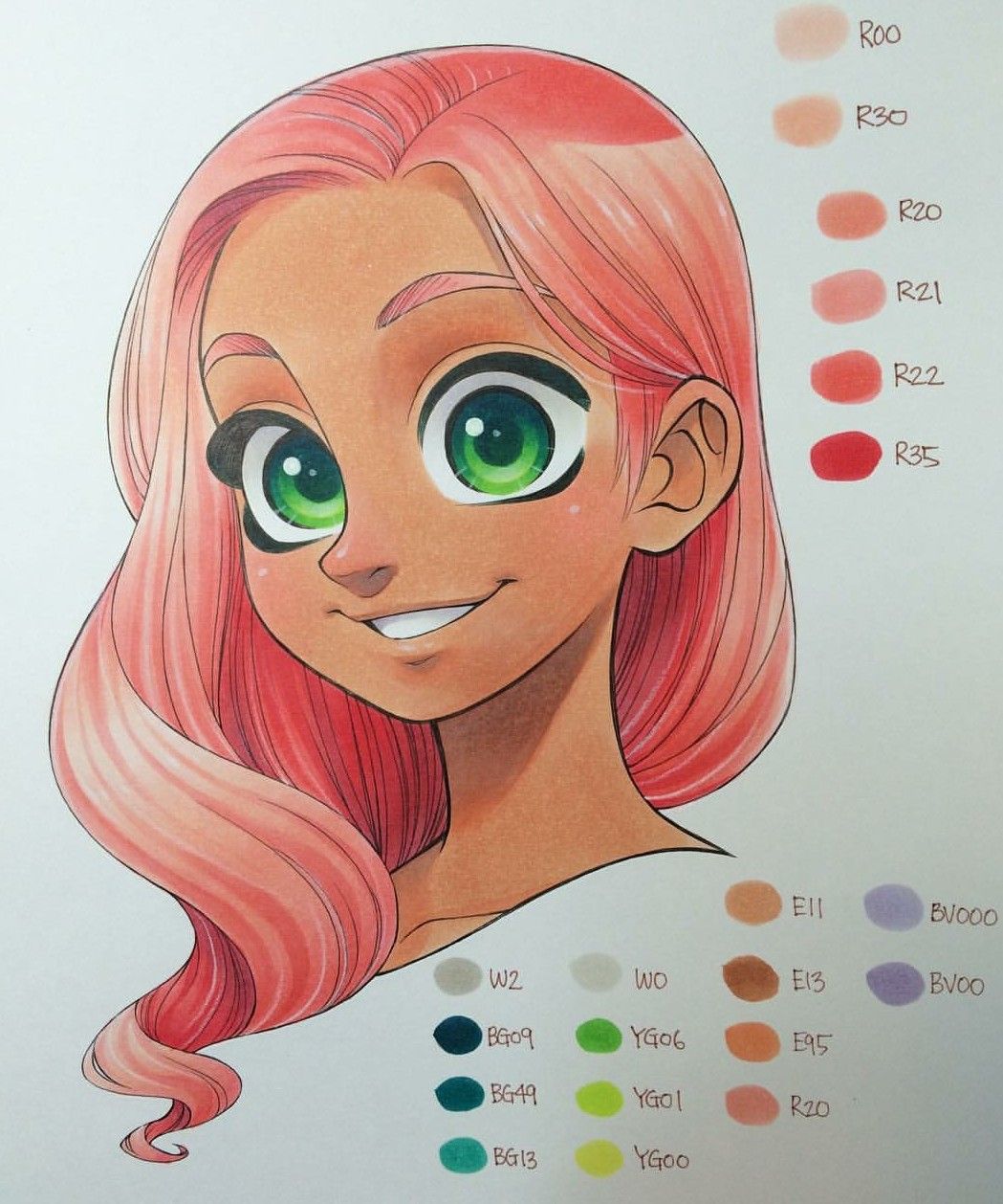 Copic Marker Drawing Artistic Sketching
