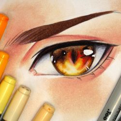 Copic Marker Drawing Intricate Artwork