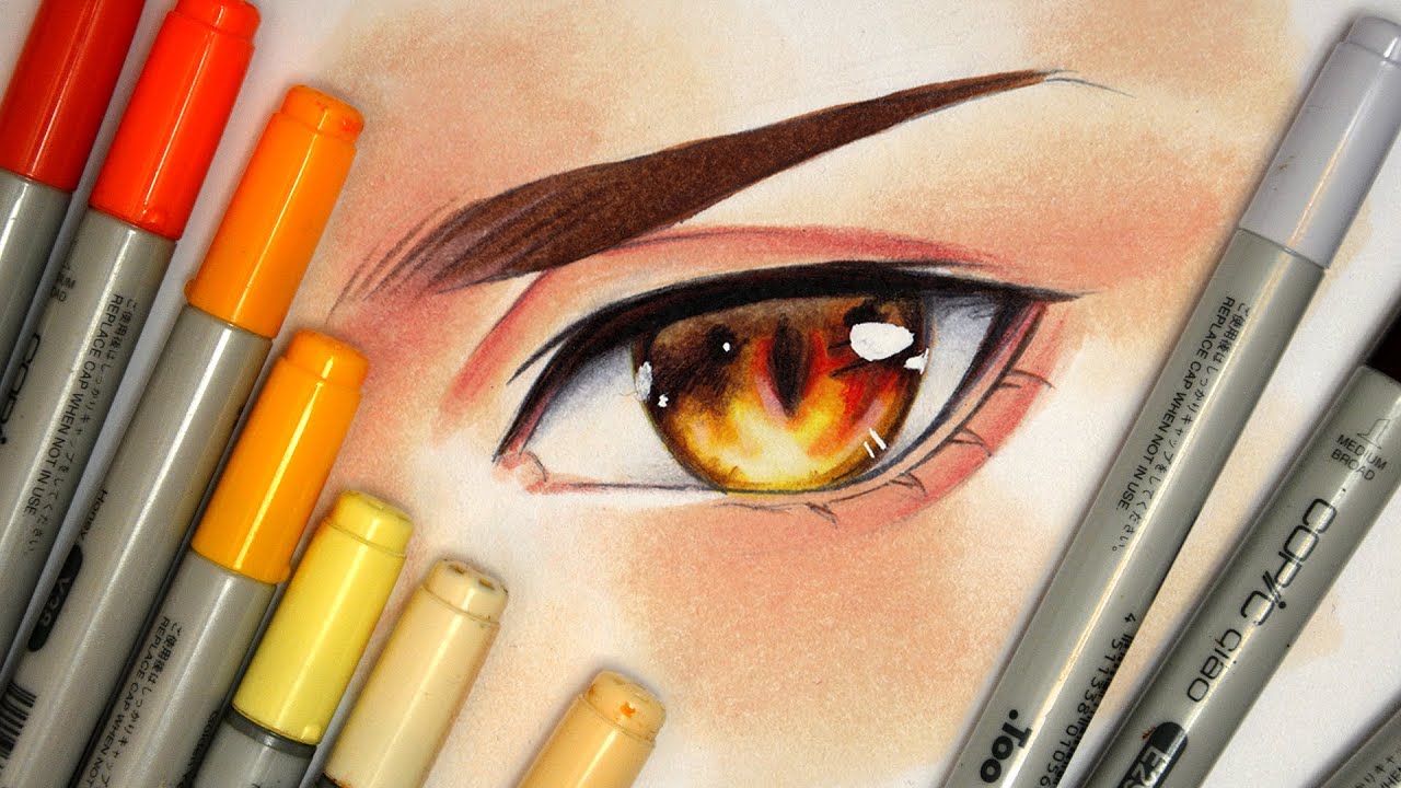 Copic Marker Drawing Intricate Artwork