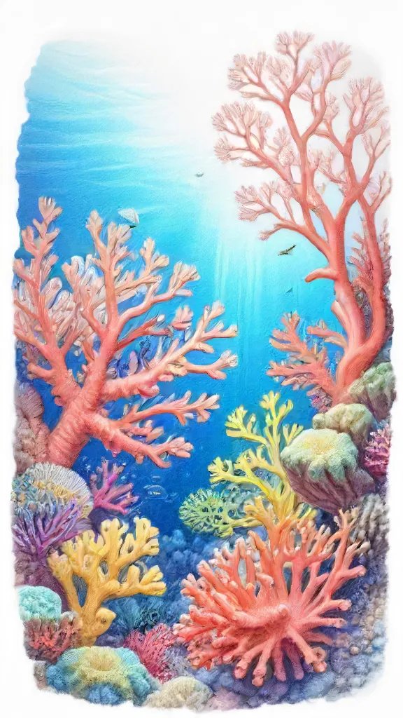 Coral Reef Drawing Sketch Photo