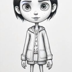 Coraline Drawing Sketch Image