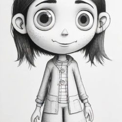 Coraline Drawing Sketch Picture