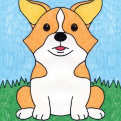 Corgi Drawing Art