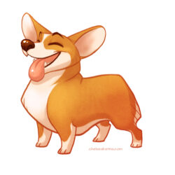 Corgi Drawing Artistic Sketching