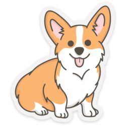 Corgi Drawing Detailed Sketch