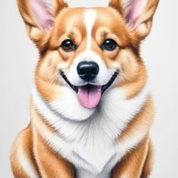 Corgi Drawing Sketch Picture