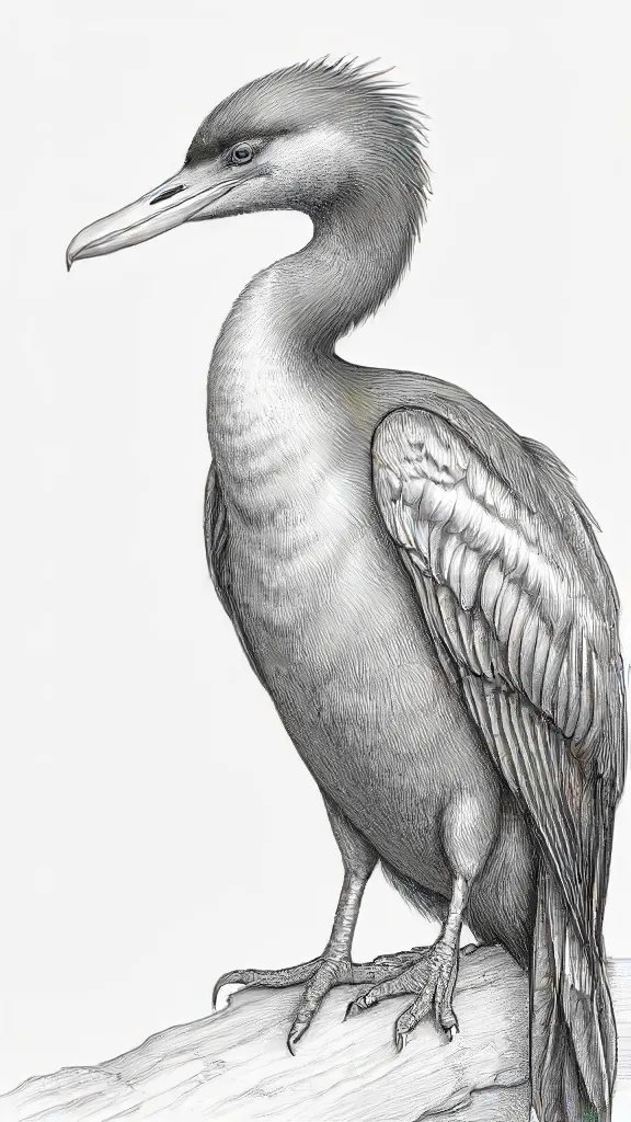 Cormorant Drawing Art Sketch Image