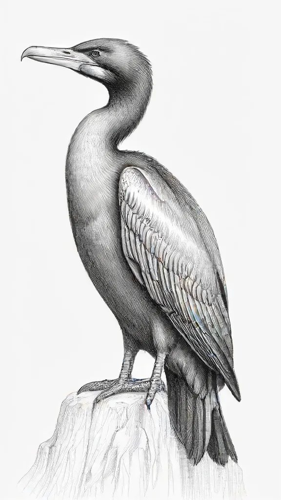 Cormorant Drawing Sketch Photo