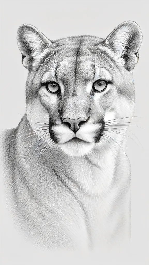 Cougar Drawing Art Sketch Image