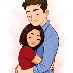 Couple Cartoon Drawing Creative Style