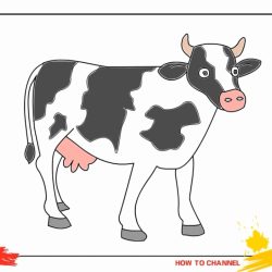 Cow Simple Drawing Creative Style