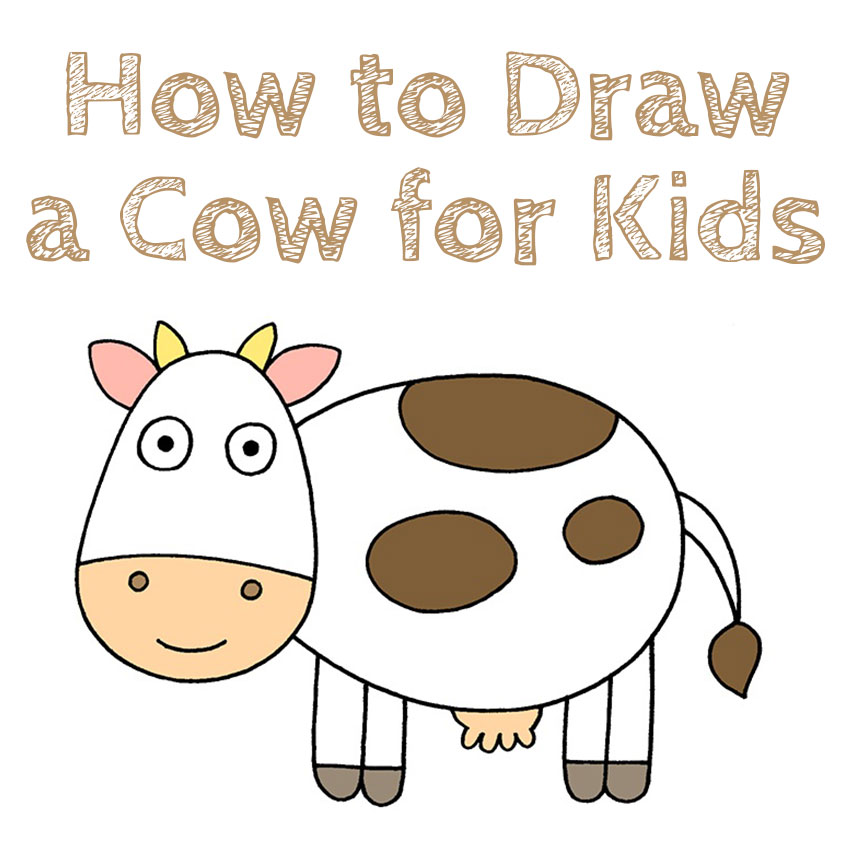 Cow Simple Drawing Hand drawn Sketch