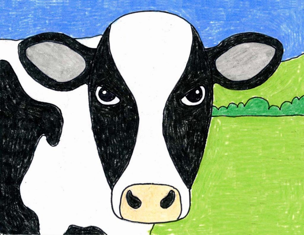 Cow Simple Drawing Intricate Artwork
