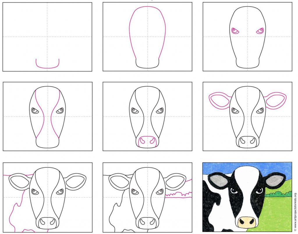 Cow Simple Drawing Stunning Sketch