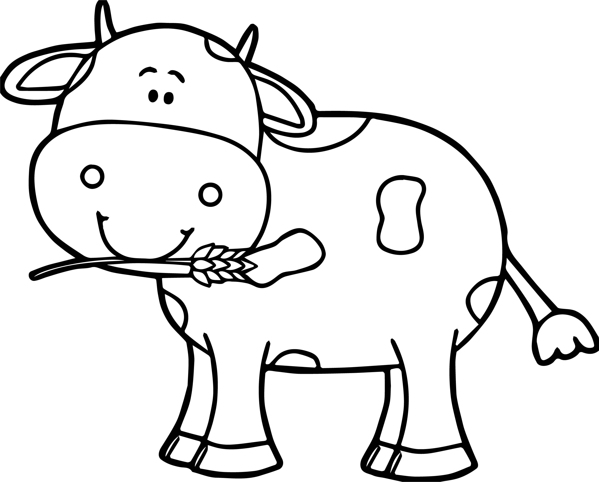 Cow Simple Drawing