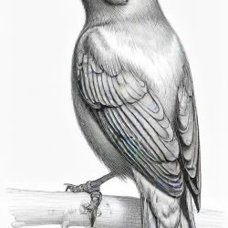 Cowbird Drawing Art Sketch Image