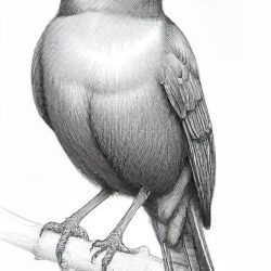 Cowbird Drawing Sketch Image