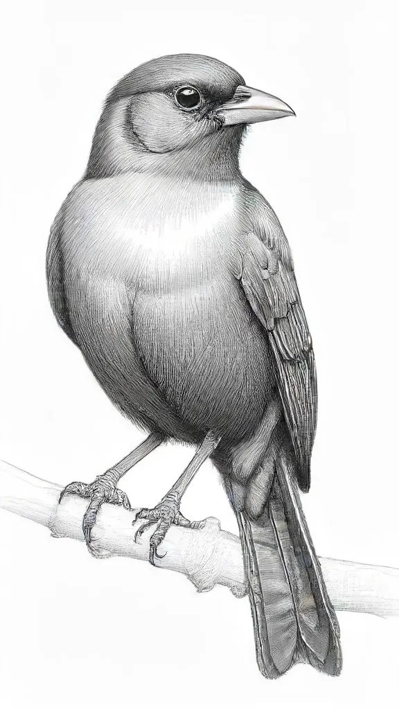 Cowbird Drawing Sketch Image