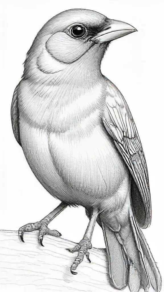 Cowbird Drawing Sketch Photo