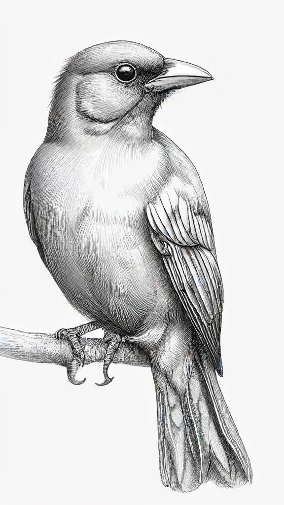 Cowbird Drawing Sketch Picture