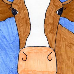 Cows Face Drawing Intricate Artwork