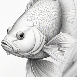 Coy Fish Drawing Sketch Photo