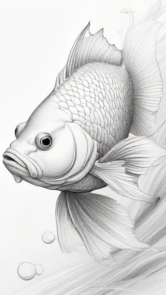 Coy Fish Drawing Sketch Photo